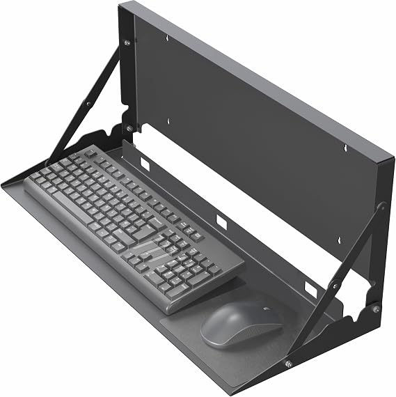 VIVO Black Flip Down 24 Inch Keyboard Tray Wall Mount, Mount-FDKB1