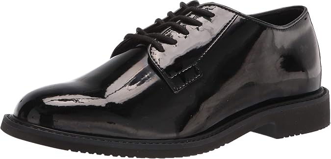 Bates Men's Sentry High Gloss Black Oxford Shoes