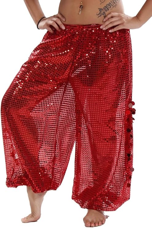 Miss Belly Dance Bellydance Sequined Harem Pants