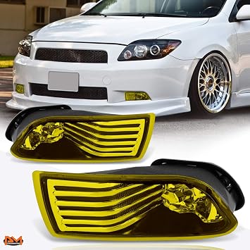 PM PERFORMOTOR Pair of Front Bumper Driving Fog Light Lamps w/Switch Compatible with 05-10 Scion tC