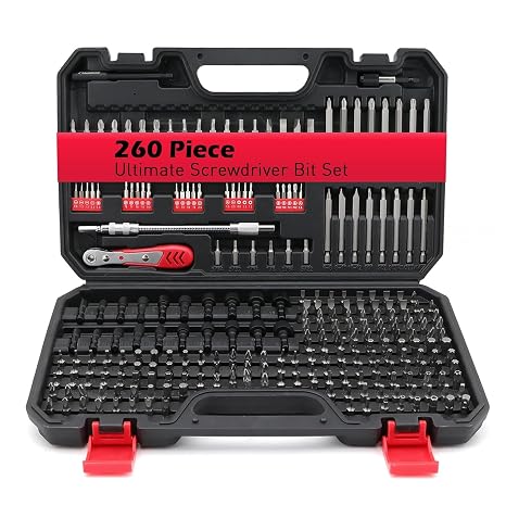 260-Piece Ultimate Precision Screwdriver Bit Set, Premium Security Bit Set Includes Magnetic Security Bits, Nut Driver, Ratchet Wrench and Bits Holder