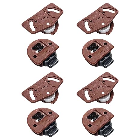 4 Pcs Sliding Door Rollers Nylon for Wardrobe Cabinet Repair