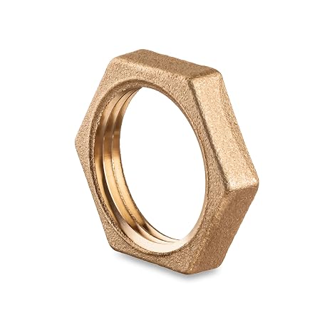 Brass Lock Nut 1"" NPT Female Locknut Brass Pipe Fitting 1 inch NPT Female Lock Nut 1 inch Pipe Thread