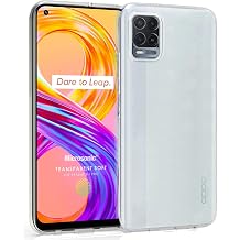 Microsonic Realme 8 için Kılıf Transparent Soft Beyaz [Realme 8 ile Uyumlu Kılıf - Beyaz]