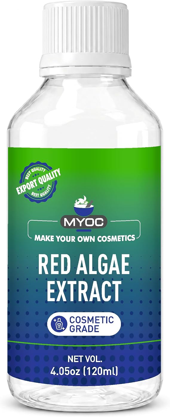 Red Algae Extract Cosmetic Grade Liquid - 120ml / 4.05 fl oz - Marine-Derived Ingredient for Skincare, Haircare & DIY Cosmetics