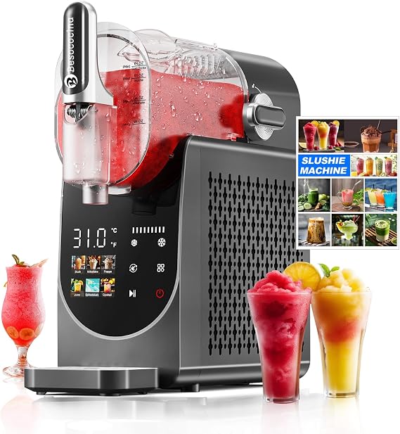 Slushie Machine 84oz, Slushy Machine for Home, Frozen Drink Machine with One-Touch Screen, 6 Preset Programs, Auto Clean, No Ice Needed, Dishwasher Safe Parts, for Margaritas, Frappes and More (84oz)
