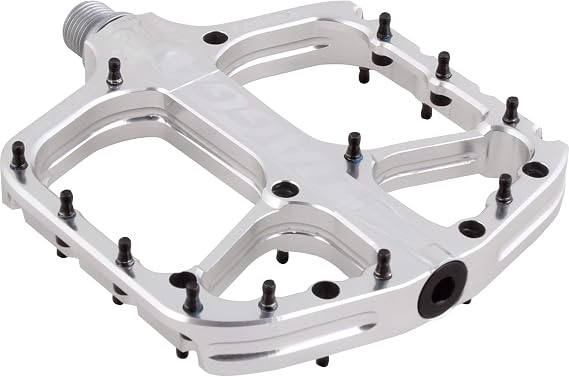 CHROMAG Dagga Unisex Adult Mountain Bike/MTB/Cycle/VAE/E-Bike Pedals, Silver, 120 x 115 mm | Chromag Dagga Silver Pedals - Aluminum CNC, Wide Platform, CrMo Spindles