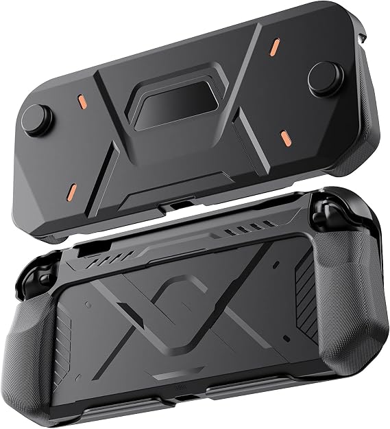 OFFCURVE for Nintendo Switch 2 Case (2025 Release) Protective Handheld Case with Ergonomic Grip and Strap PC+TPU Grip Protective Cover Accessories Compatible with Switch 2 Console,Black