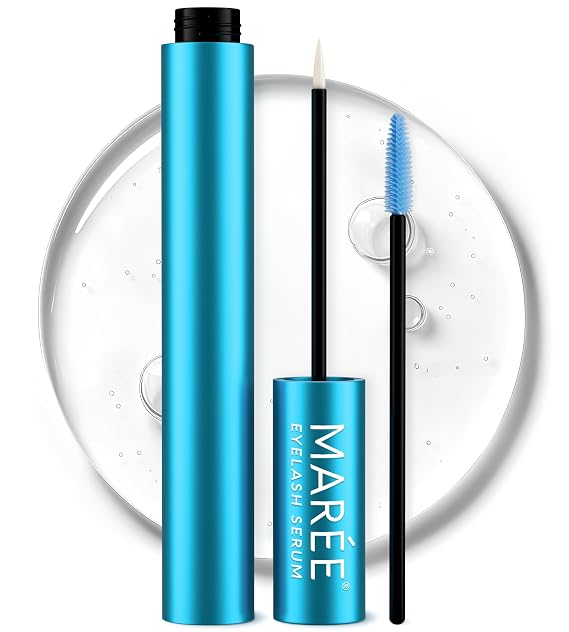 MAREE Lash Serum for Brows & Eyelashes - Eyelash Serum to Grow Lashes for Women - Multi Peptide Castor Oil Conditioner for Eye Lash Growth - Grow Eyebrows & Eyelashes - Serum De Pestanas Crecimiento