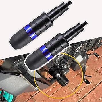 Motorcycle Frame Sliders for Harley Davidson Street 500 750 2015-2025,Aluminum Anti-Fall Rod,Protection Rod,Crash Pads,Engine Protector Exhaust Sliders Accessories,Blue