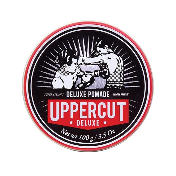 UPPERCUT DELUXE Deluxe Pomade for Men, Strong Hold High Shine Water Based Hair Pomade, EasyWashout for Slick Backs, Side Parts and Pompadours, Smooth Coconut Scent, 3.5 oz / 100g