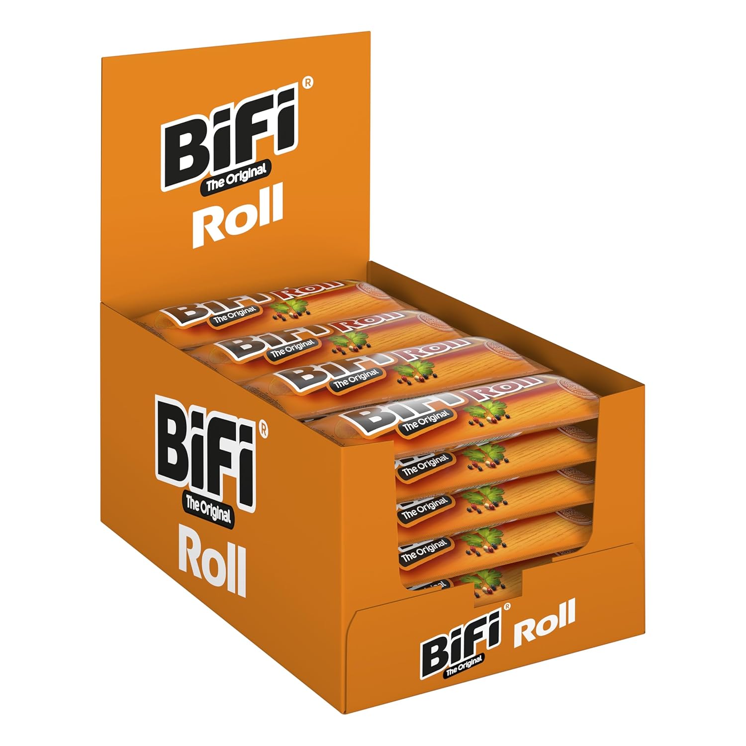 BiFi Roll Snack in Dough Shell Hearty Original Salami Meat Snack Pack of 12 (12 x 2 x 40 g)