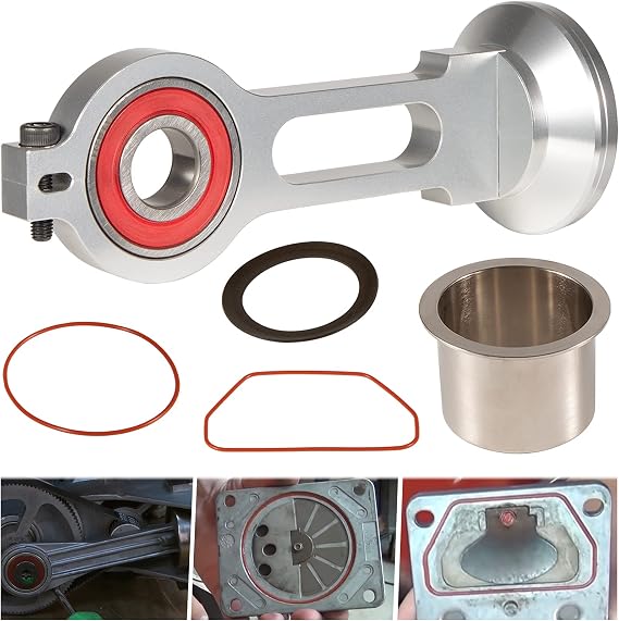 KK-4835 Compressor Piston Kit Connecting Rod Replacement Kit Perfectly Fits for Sears Craftsman Devildiss Dewalt Porter Cable Oil Free Air Compressor Pump, Comparable to KK-4835 KK-5081 A02743