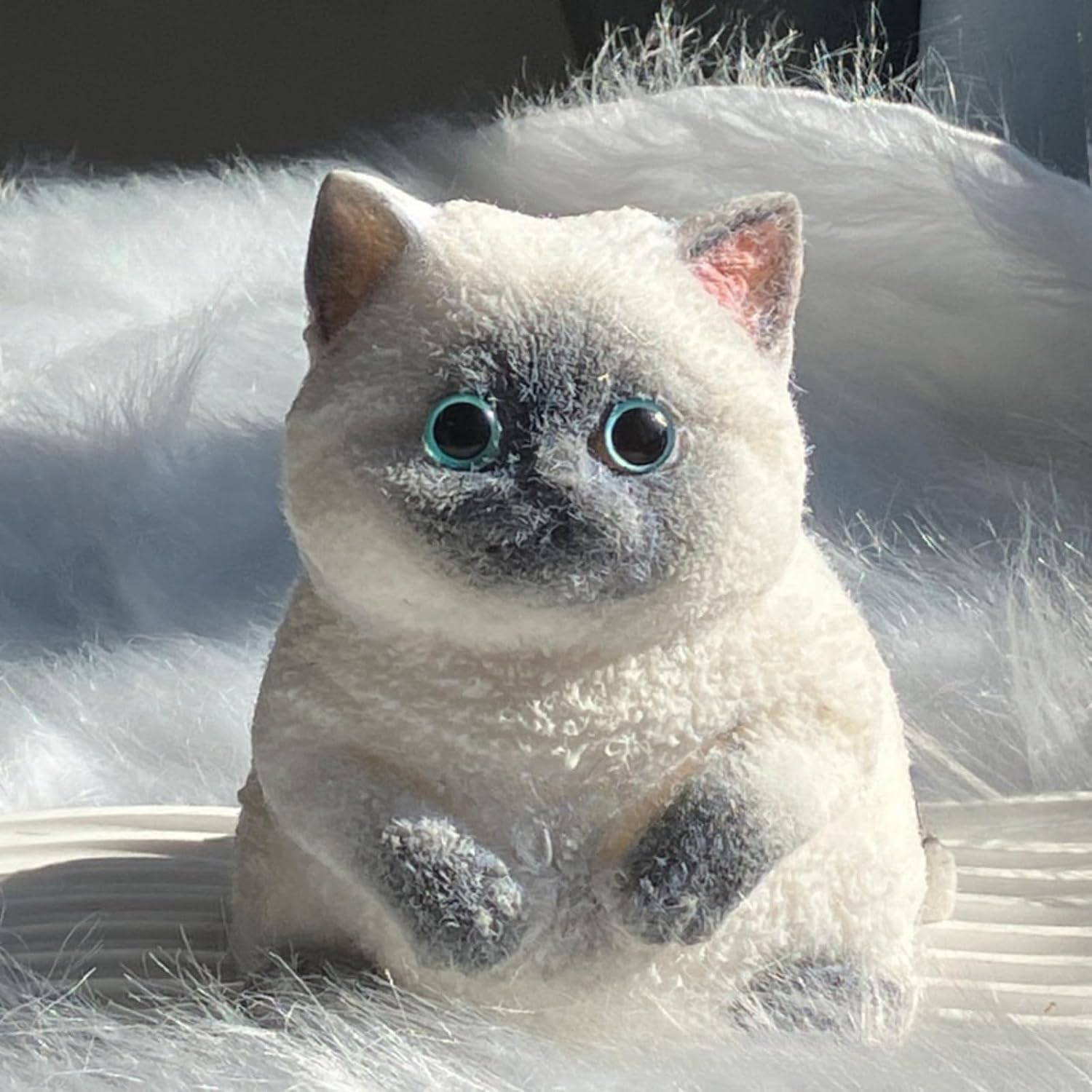 Cute DIY Squeeze Toy, Cat Squeeze Toys, Cat Squishies Stress Ball, Squeeze Toys Cute Kawaii Squishies Small Grey