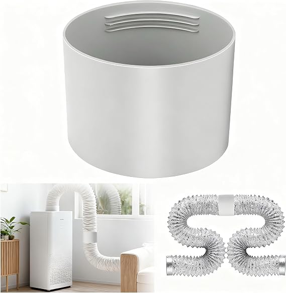 Air Conditioning Hose Adapter, Exhaust Hose 150 mm Adapter, Air Conditioning Exhaust Hose Connector, Air Conditioning Hose, Exhaust Connections Extension for Portable Accessories