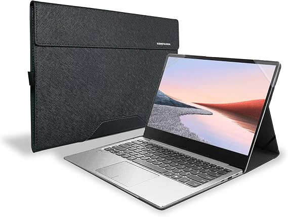 Honeymoon Case Cover Compatible with Lenovo Thinkbook 13s Gen 2 /Thinkbook 13x /Thinkbook Plus Gen 2 13.3" Laptop,PU Leather Hard Protective Case Laptop Accessories,S019-B-Black