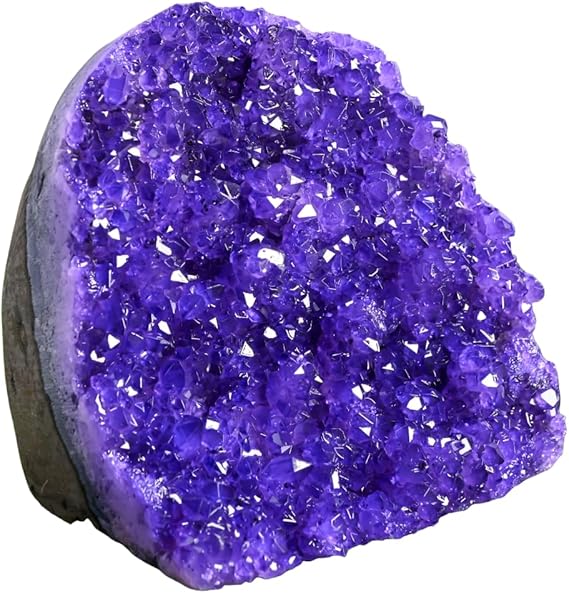 Natural Purple Geode Cluster 300-400g (0.66-0.88lb) 5-10cm CrystalHola Spiritual Healing Crystal, Home & Office Decor, Unique Crystal Cathedral