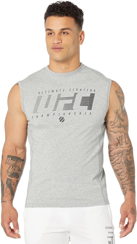 UFC Ultimate Fighting Sleeveless Crew Neck Tank Top for Men 58% Cotton 37% Modal Regular Fit