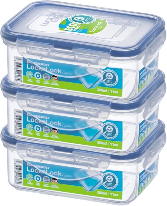 Lock and Lock Store Box 350ml Pack of 3 - HPL806