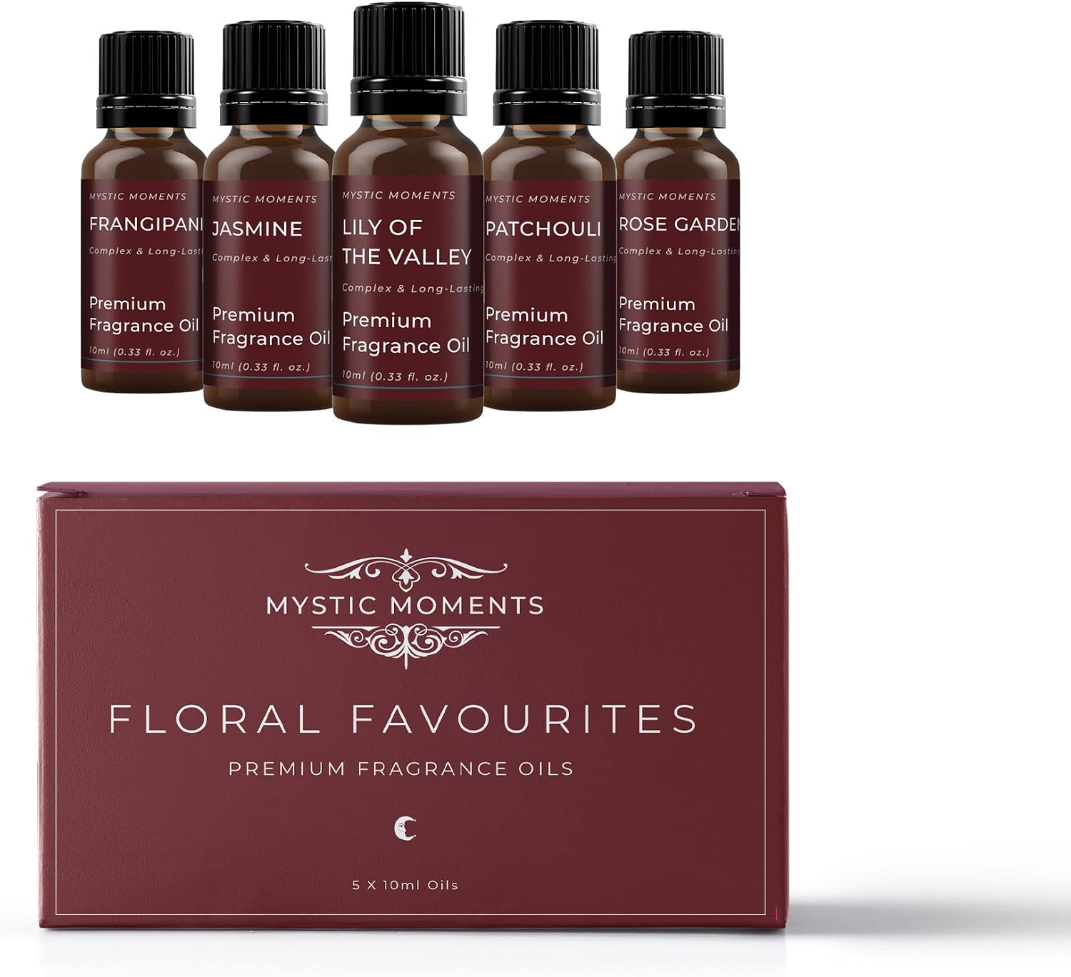 Mystic Moments | Fragrant Oil Starter Pack - Floral Favourite Oils - 5 x 10ml