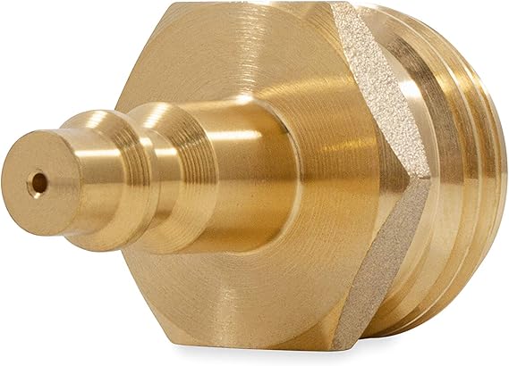 Camco RV Blowout Plug for Winterization - Features Brass Quick Connect-Aids for Easy Attachment - Essential RV Winterization Tool Prevents Freeze Damage (36143)