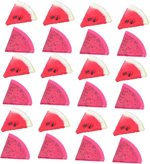 Watermelon Slice Model Fake Fruit Decoration Simulated Pitaya Slice Kitchen Props for Home Decor and Photography Realistic 3D Design for Parties and Events
