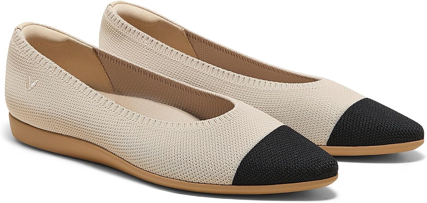 VIVAIA Aria Walker Women's Pointed Toe Flats Comfortable Lightweight Walking Ballet Flat Casual Slip On Washable Shoe