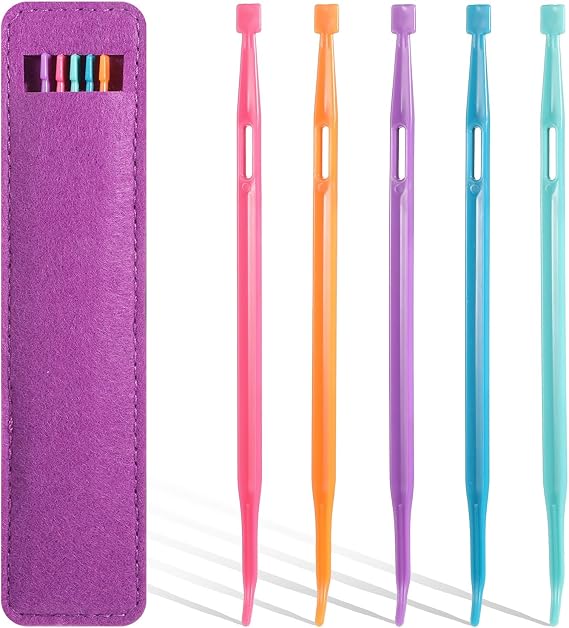 5 PCS that Purple Thang Sewing Tools, Sewing Notions Accessories Multifunctional Sewing Supplies Bodkin Sewing Tool for Quilting Supplies Sewing Craft Projects