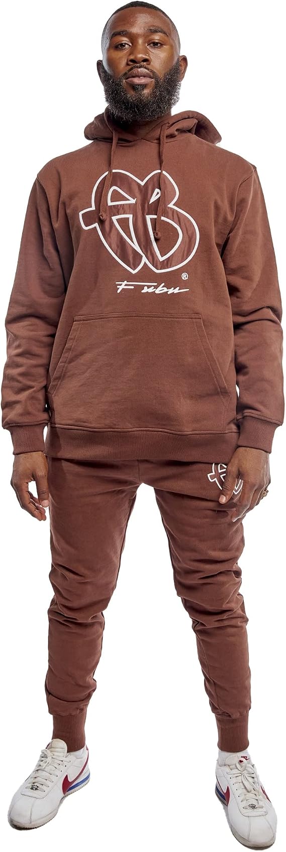 Fubu Classic FB Logo Jogger, Brown, Medium