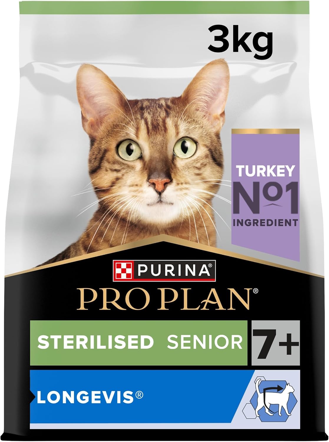 PRO PLAN Senior Turkey Dry Sterilized Cat Food 3 kg