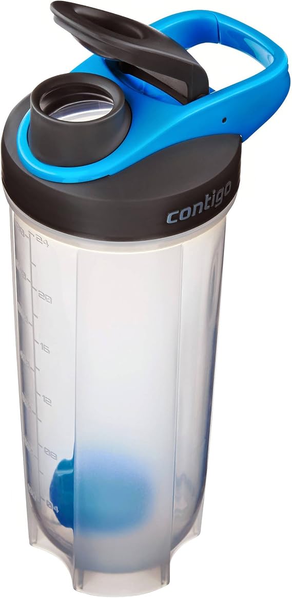 Contigo Shake & Go Fit Shaker Bottle, 28 oz., Carolina Blue, Snap Lid