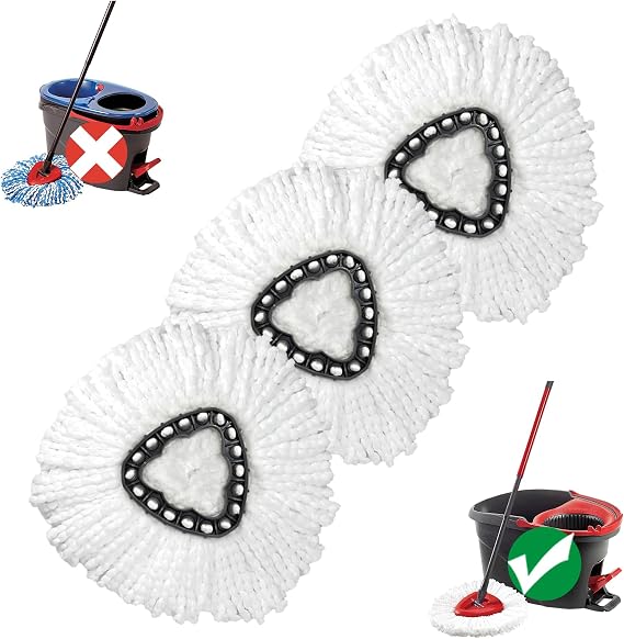 Mop Head Replacement, 3 Pack, Compatible for EasyWring 1-Tank System