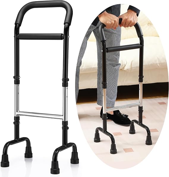 Walking Cane Standing Aids and Supports Adjustable Cane Stand Assist Aid for Elderly up to 300lb Height Adjustable 28.74-36.22 in Mobility for Seniors, Adults and Assistance
