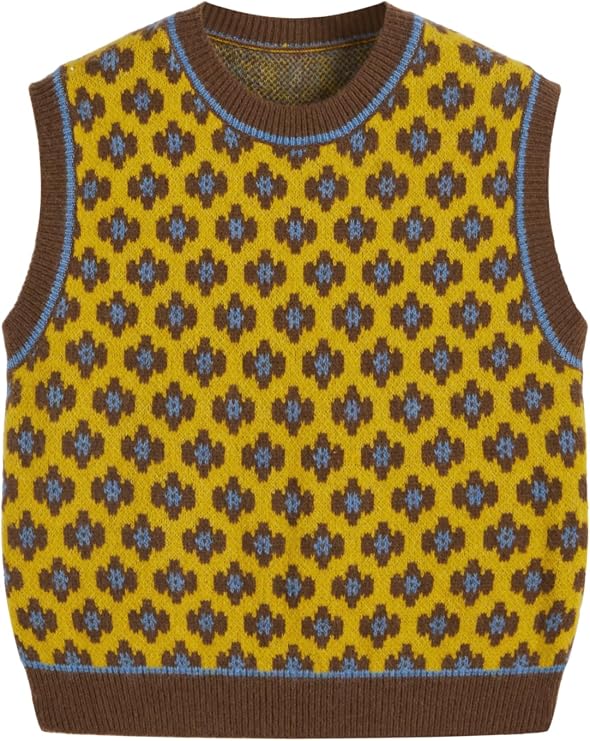CIDER Sweater Vest Women Sleeveless Cropped Sweaters Trendy Fall Outfits