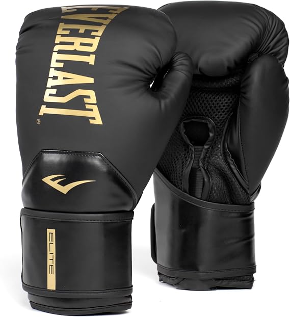 Everlast Elite 2 Boxing Gloves, Boxing Gloves for Bags, Mitt Work & Sparring, Hook and Loop Strap, Ergonomic Grip Bar, Split-Style Foam Combination - Authentic Everlast Gear