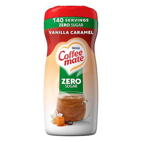 Coffee-Mate Vanilla Caramel Sugar-Free Powdered Coffee Creamer Coffee Cream Powder - Vanilla Caramel - No Sugar! Made in USA