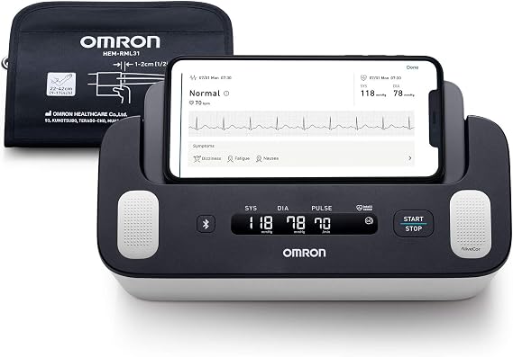 OMRON Complete 2-in-1 Blood Pressure Monitor & ECG for Home Use, Connected