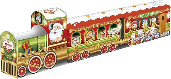 kinder Mix Advent Calendar 3D Train - Advent Calendar with Delicious Chocolate Specialities - 1 Calendar of 221 g