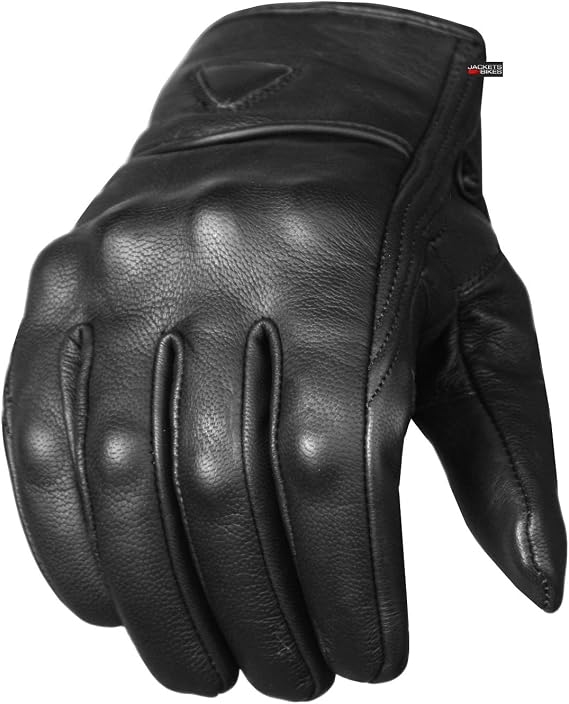 COMMUTER Motorcycle Gloves Premium Leather for Men Motorbike Riding Gloves | Touch Screen, Knuckle Protection, Non Slip Grip, Reinforced Padded Palm, for Cruiser Biker Street Racing Powersports
