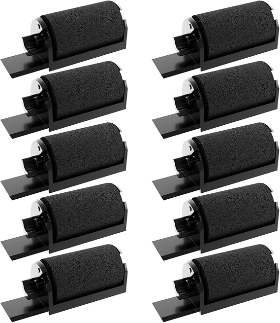 LinkDocs IR-40 Compatible Calculator Printer Ribbon Ink Roller - Black, 10-Pack