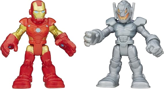 Playskool Heroes Marvel Super Hero Adventures Iron Man and Ultron Figures