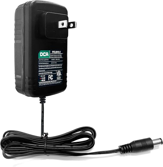 DCA 20V MAX Lithium Ion Battery Charger (FFCL2015-02), Only Compatible with DCA FFBL2020-03 Battery (for ADC Cordless Drill ADJZ2035), Compact Design with LED Indicator