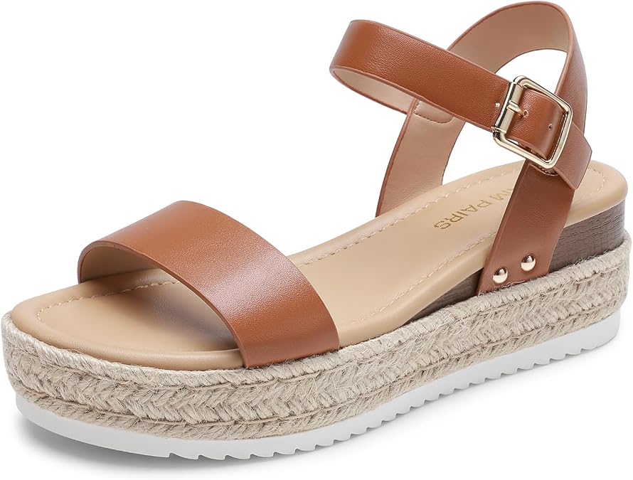 DREAM PAIRS Platform Espadrilles Wedge Sandals