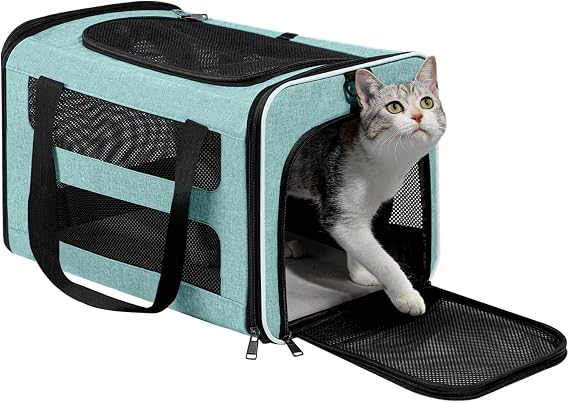 Cat Carrier Soft-Sided Travel Bag for Medium to Large Cat Over 15lbs