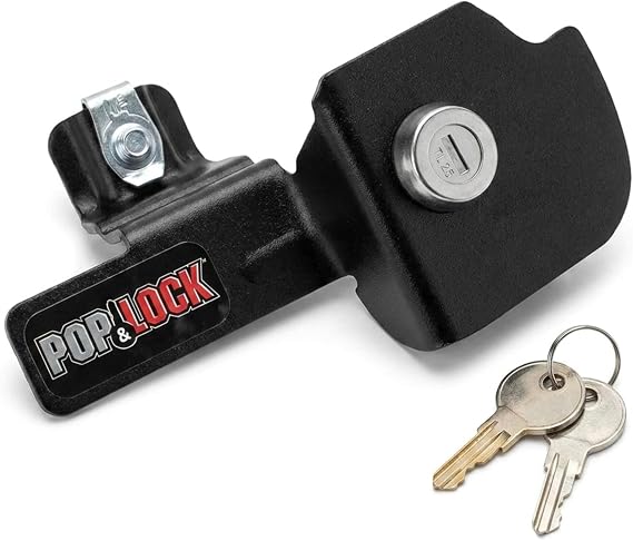 Pop & Lock Manual Tailgate Lock for Chevy Silverado and GMC Sierra, Fits 1999 to 2007 Models (Black, PL1100)