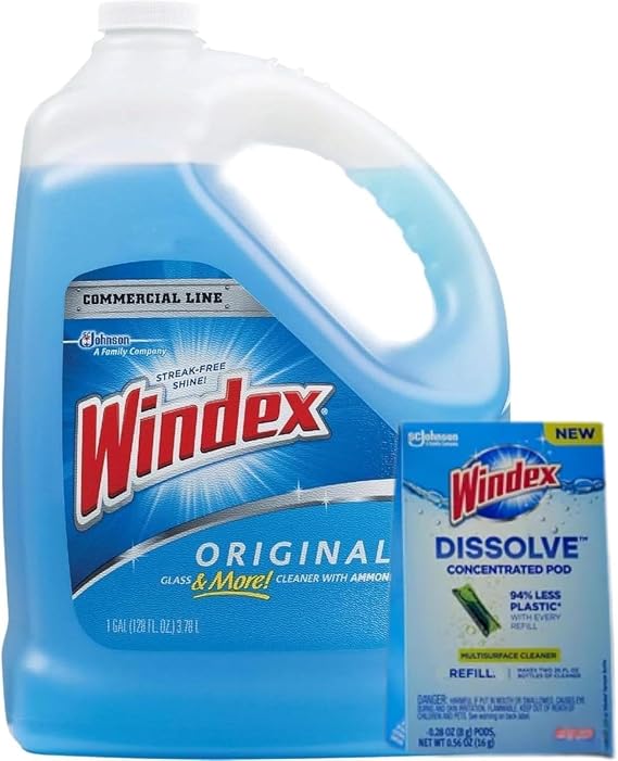 Windex 1 Gallon Refill, Glass Cleaner Refill 1 Gallon Original