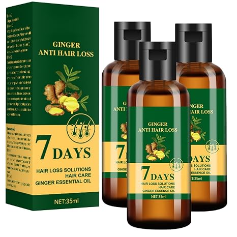 Ginger Hair Oil Hair Oil Growth Hair Growth Oil for Anti-Hair Loss Hair Repair and Scalp Care Suitable for All Hair Types 35 ml (Pack of 3)