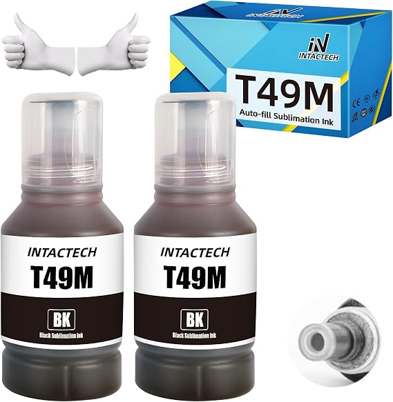 T49M1 T49M Sublimation Ink Compatible with SureColor F170 F570 Printer | 140 mlx2, Black, 2-Pack