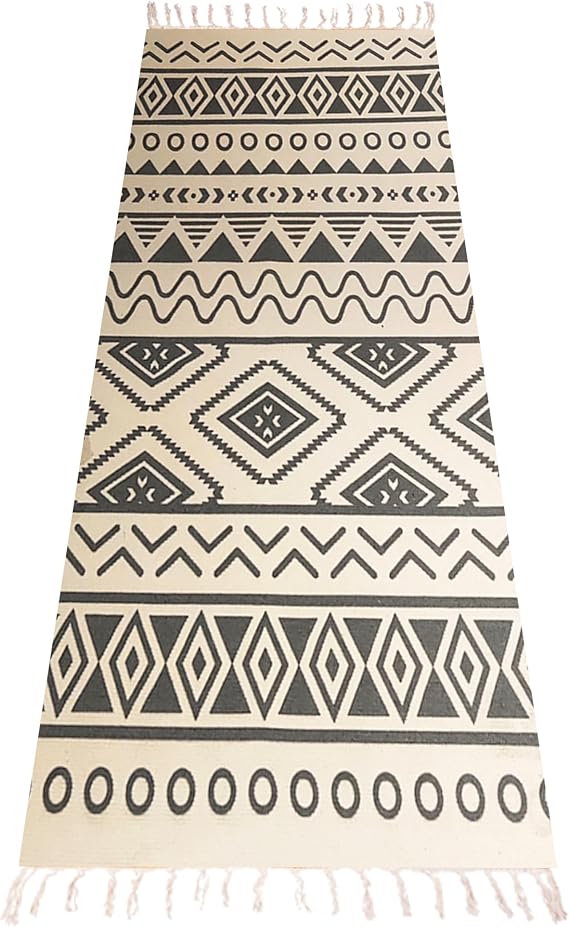 Cifupy Handmade Organic Yoga Mat made with Organic Cotton Yoga Mat - Non Slip Hand-Woven Foldable Yoga Rug Provides Excellent Comfort, Traction & Support for Indoor & Outdoor Use - 24 x 72 Inches