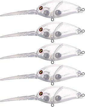 20pcs Lure Blanks,Unpainted Fishing Lures Blank Minnow Crankbaits Unpainted Hard Bait Bodies Set 11.9cm 16.4g
